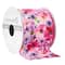 2.5" x 3yd. Wired Purple Floral Ribbon by Celebrate It™ Classic